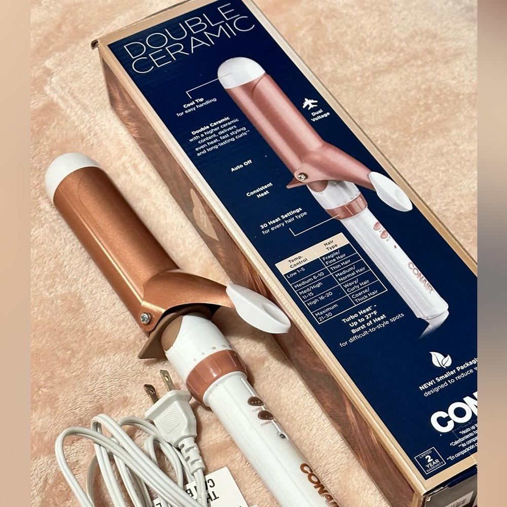 Conair Double Ceramic Rose Gold Curling Iron - 1.5"
